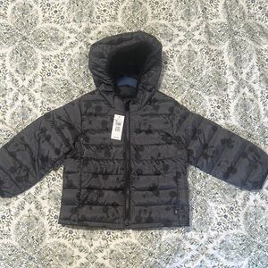 ❌SOLD❌ Gray Puffer Mickey Mouse Jacket with Hood